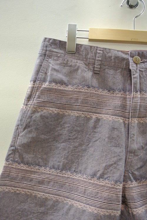2014 S/S M original star jacquard chambray short pants pink indigo