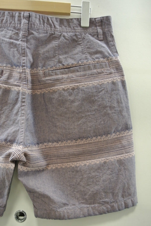 2014 S/S M original star jacquard chambray short pants pink indigo