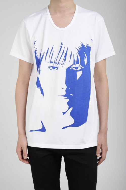 2015 S/S LAD MUSICIAN U-NECK PRINT T-SHIRT PERMANENT ROCKER LAD MUSICIAN X ATSUSHI KAMIJO WHITE