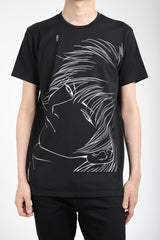 2015 S/S LAD MUSICIAN CREW NECK PRINT T-SHIRT PERMANENT ROCKER LAD MUSICIAN X ATSUSHI KAMIJO BLACK