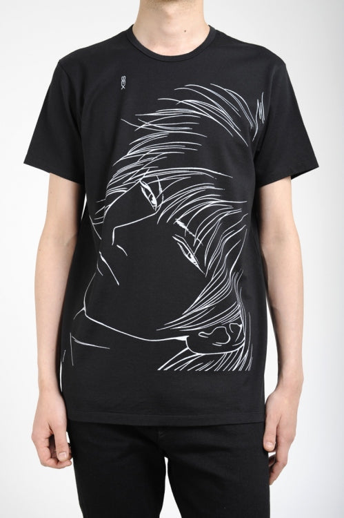 2015 S/S LAD MUSICIAN CREW NECK PRINT T-SHIRT PERMANENT ROCKER LAD MUSICIAN X ATSUSHI KAMIJO BLACK