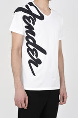 2016 S/S LAD MUSICIAN U-NECK PRINT T-SHIRT WHITE