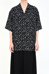 2019 S/S LAD MUSICIAN DECHINE INKJET HAZED FLOWER OPEN COLLAR BIG SHIRT