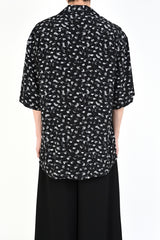 2019 S/S LAD MUSICIAN DECHINE INKJET HAZED FLOWER OPEN COLLAR BIG SHIRT