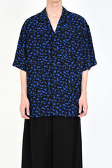 2019 S/S LAD MUSICIAN DECHINE INKJET HAZED FLOWER OPEN COLLAR BIG SHIRT