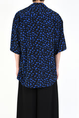 2019 S/S LAD MUSICIAN DECHINE INKJET HAZED FLOWER OPEN COLLAR BIG SHIRT