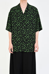 2019 S/S LAD MUSICIAN DECHINE INKJET HAZED FLOWER OPEN COLLAR BIG SHIRT