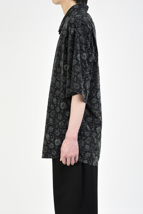 2020 S/S LAD MUSICIAN DECHINE INKJET PAISLEY SHORT SLEEVE BIG SHIRT