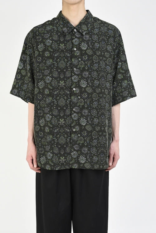 2020 S/S LAD MUSICIAN DECHINE INKJET PAISLEY SHORT SLEEVE BIG SHIRT