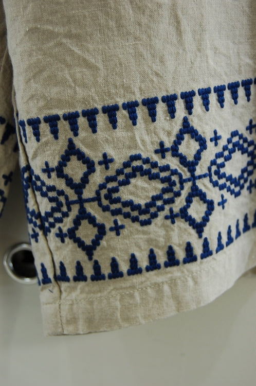 2013 S/S JAMA RICO LINEN NEEDLEWORK SHORT PANTS BEIGE