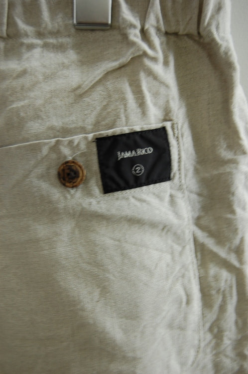 2013 S/S JAMA RICO LINEN NEEDLEWORK SHORT PANTS BEIGE