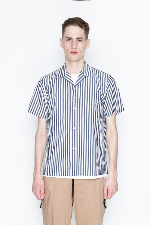 2018 S/S NUMBER (N)INE STRIPE OPEN COLLAR SHIRT