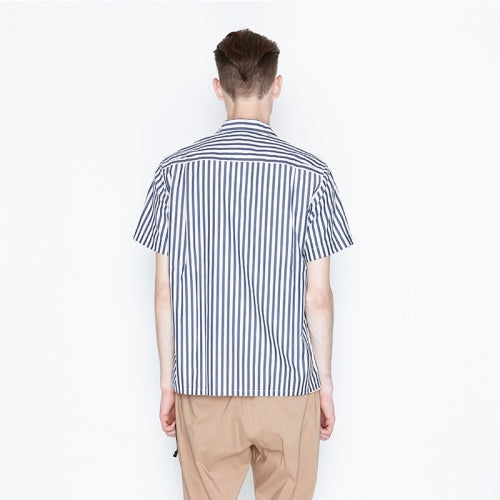 2018 S/S NUMBER (N)INE STRIPE OPEN COLLAR SHIRT