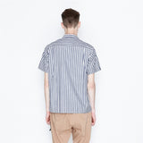 2018 S/S NUMBER (N)INE STRIPE OPEN COLLAR SHIRT