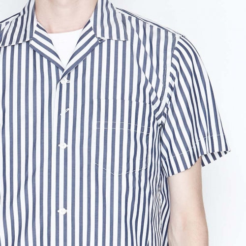 2018 S/S NUMBER (N)INE STRIPE OPEN COLLAR SHIRT