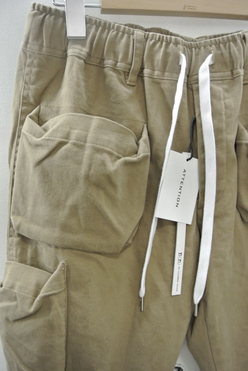 2014 A/W n(n) BY NUMBER (N)INE Box Poket Cropped　Pants_Cotton Stretch 012 BEIGE