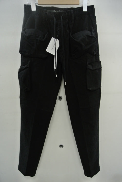 2014 A/W n(n) BY NUMBER (N)INE Box Poket Pants_Cotton Stretch 013 BLACK