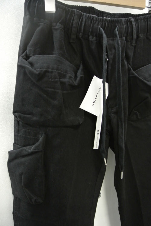 2014 A/W n(n) BY NUMBER (N)INE Box Poket Pants_Cotton Stretch 013 BLACK