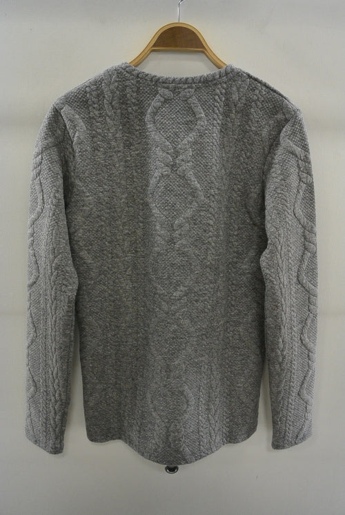 2016 A/W GalaabenD ケーブルジャガード V neck 94/GRAY