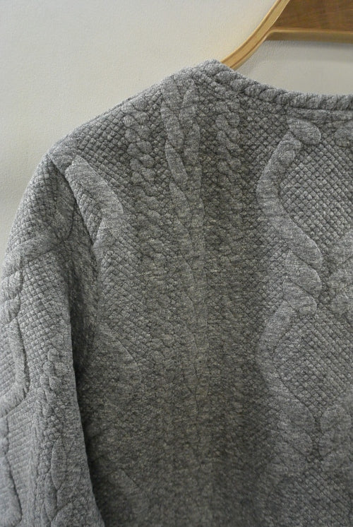 2016 A/W GalaabenD ケーブルジャガード V neck 94/GRAY