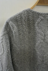 2016 A/W GalaabenD ケーブルジャガード V neck 94/GRAY