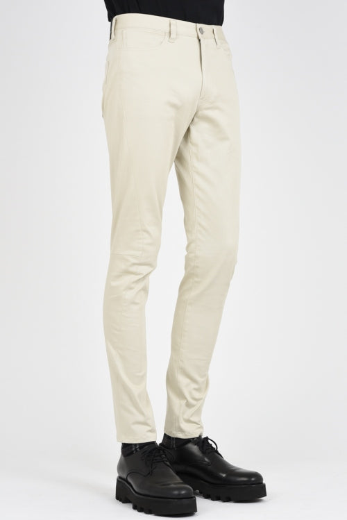2015 A/W LAD MUSICIAN COMPACT CHINO STRECH SKINNY PANTS WHITE BEIGE