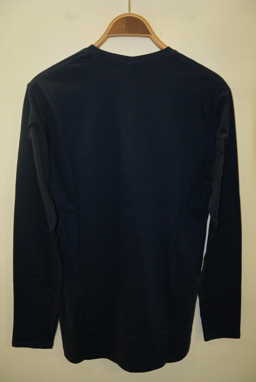 2017 A/W GalaabenD 60/1バイオシルケットスムースcrew-neck NAVY