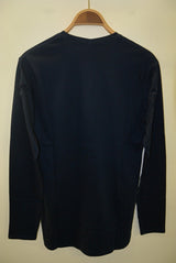 2017 A/W GalaabenD 60/1バイオシルケットスムースcrew-neck NAVY