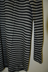 2017 A/W GalaabenD マーキュリー天竺ボーダーcrew-neck long GRAY×BLACK