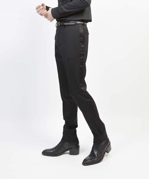 2019 A/W GalaabenD タキシードクロスストレッチ側章slacks