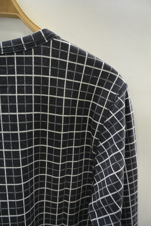 2015 A/W JAMA RICO CREW NECK JACQUARD CHECK T-SHIRT(WINDOWPANE)