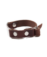 2017 A/W TMT SILVER LEATHER BRACELET SMALL(PLANE)