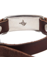 2017 A/W TMT SILVER LEATHER BRACELET SMALL(PLANE)