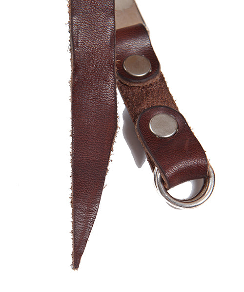 2017 A/W TMT SILVER LEATHER BRACELET SMALL(PLANE)