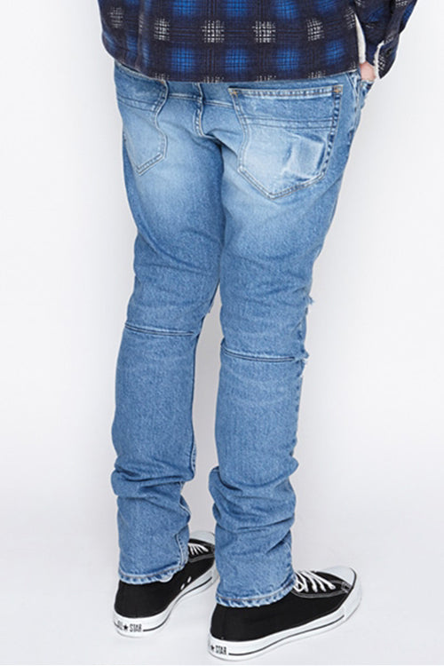 2016 A/W n(n) BY NUMBER (N)INE TAPERED PANTS_STRETCH DENIM(DAMAGE) BLUE