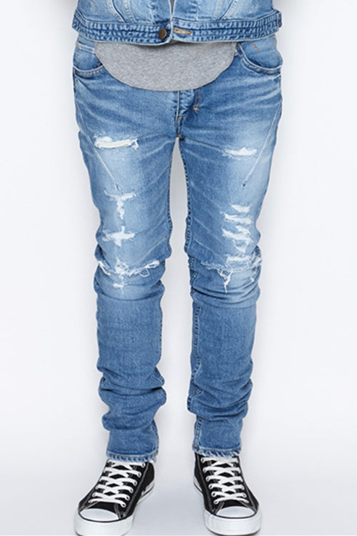 2016 A/W n(n) BY NUMBER (N)INE SKINNY PANT_STRETCH DENIM(DAMAGE) BLUE