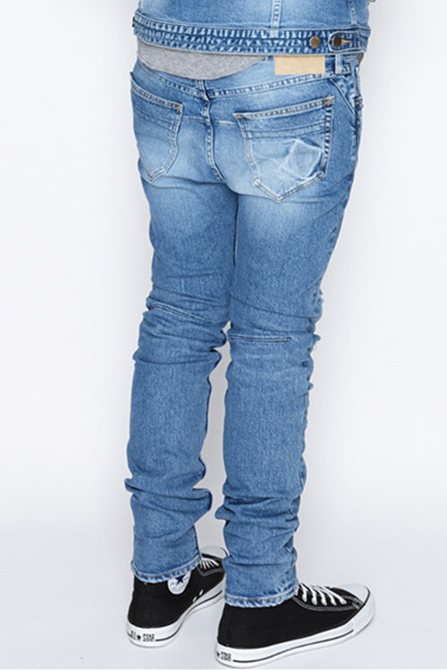2016 A/W n(n) BY NUMBER (N)INE SKINNY PANT_STRETCH DENIM(DAMAGE) BLUE