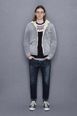 2015 A/W n(n) BY NUMBER (N)INE Taperd Pant Ankle Cut_Denim(Damge) BLUE