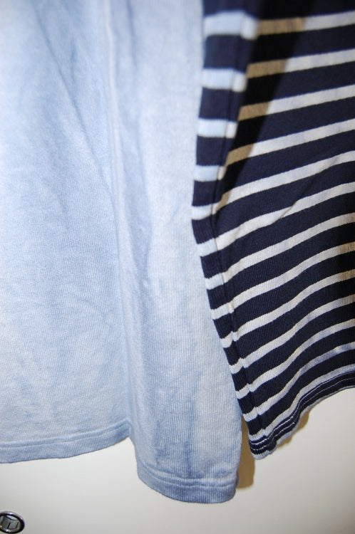2013 A/W JAMA RICO BOAT NECK COMBO CUT SEWN COLD DYE NAVY