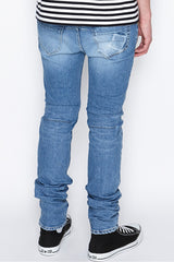 2016 A/W n(n) BY NUMBER (N)INE SKINNY PANT_STRETCH DENIM(DAMAGE_NOTE) BLUE