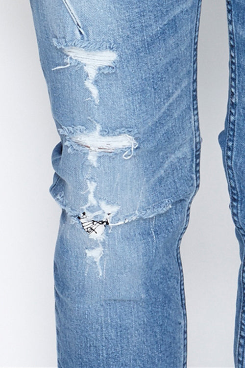 2016 A/W n(n) BY NUMBER (N)INE SKINNY PANT_STRETCH DENIM(DAMAGE_NOTE) BLUE
