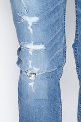 2016 A/W n(n) BY NUMBER (N)INE SKINNY PANT_STRETCH DENIM(DAMAGE_NOTE) BLUE