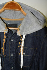 2016 A/W n(n) BY NUMBER (N)INE HOODED WESTERN SHIRTS_ DENIM(WASHED) BLUE