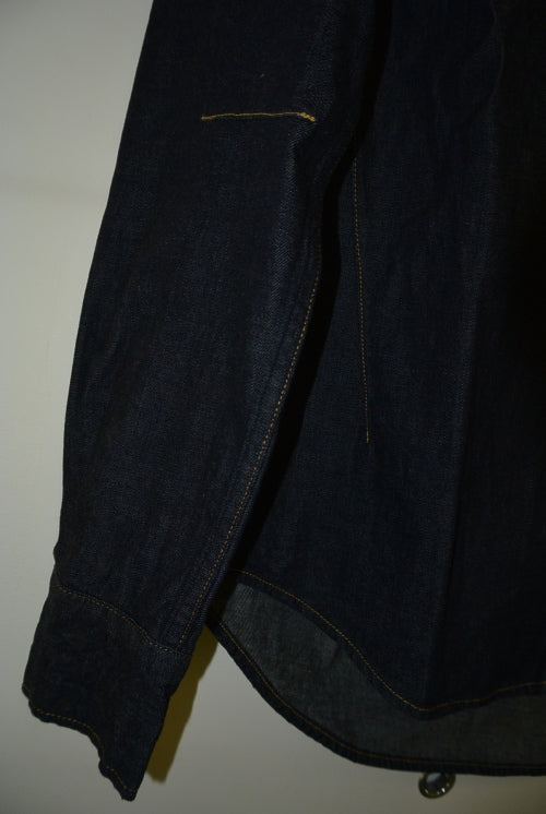2016 A/W n(n) BY NUMBER (N)INE HOODED WESTERN SHIRTS_ DENIM(WASHED) BLUE