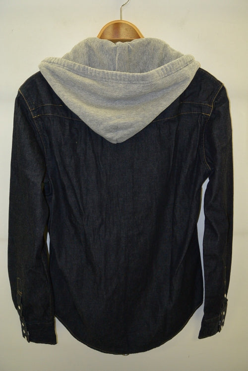 2016 A/W n(n) BY NUMBER (N)INE HOODED WESTERN SHIRTS_ DENIM(WASHED) BLUE