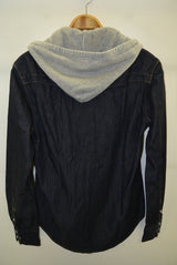 2016 A/W n(n) BY NUMBER (N)INE HOODED WESTERN SHIRTS_ DENIM(WASHED) BLUE