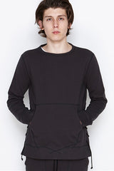 2016 A/W NUMBER (N)INE SIDE LACE-UP SWEAT SHIRTS BLACK
