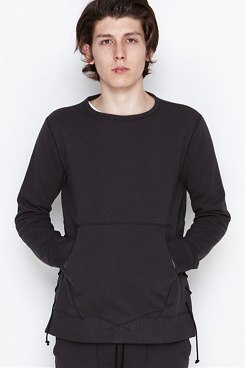 2016 A/W NUMBER (N)INE SIDE LACE-UP SWEAT SHIRTS BLACK