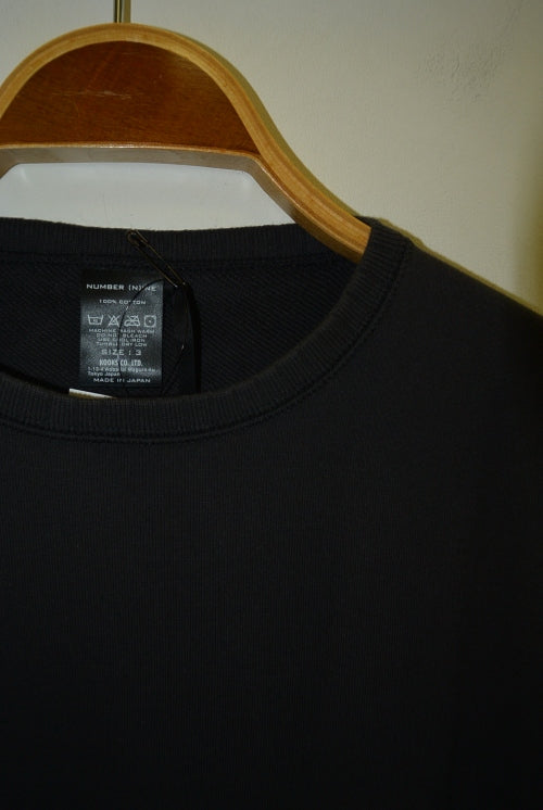 2016 A/W NUMBER (N)INE SIDE LACE-UP SWEAT SHIRTS BLACK