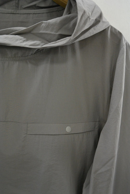 2016 A/W NUMBER (N)INE POCKETABLE HOODED PULLOVER SHIRTS_NYLON PEACH GRAY